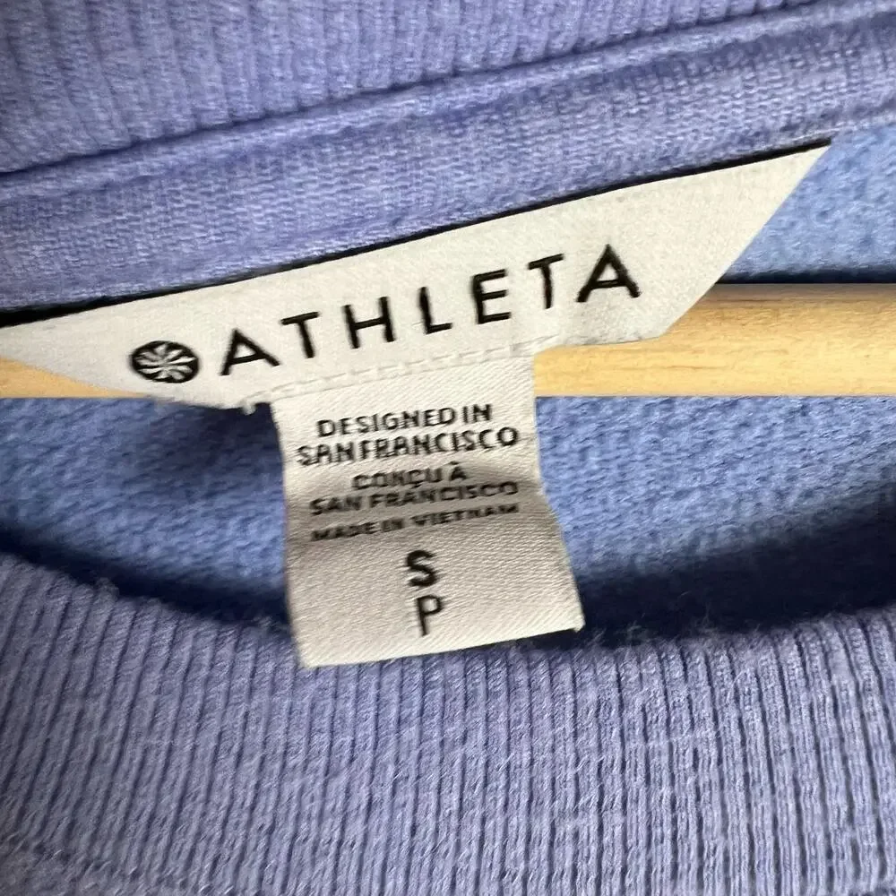 Athleta Periwinkle Blue Coaster Luxe Sweatshirt Size S